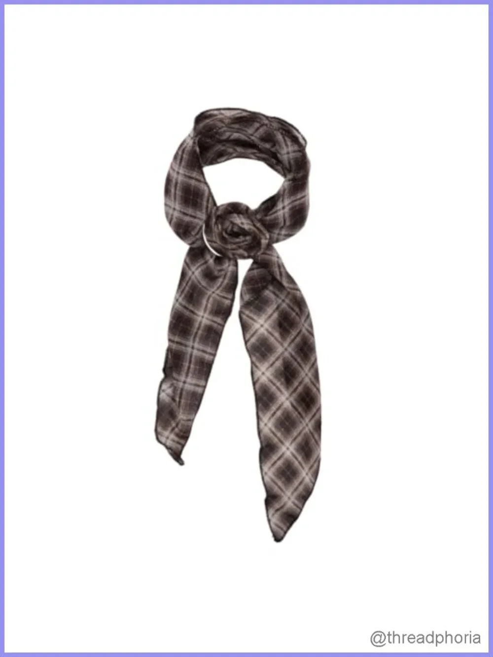 Plaid Fashion Scarf with Detachable Flower, Polyester Lightweight